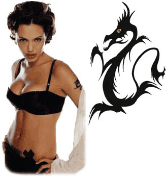 Angelina Jolie - Black Dragon Tattoo - Image 2