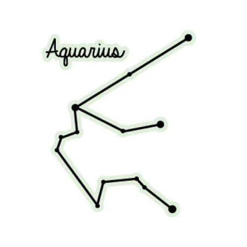 Aquarius Constellation Glow Temporary Tattoo - Image 2