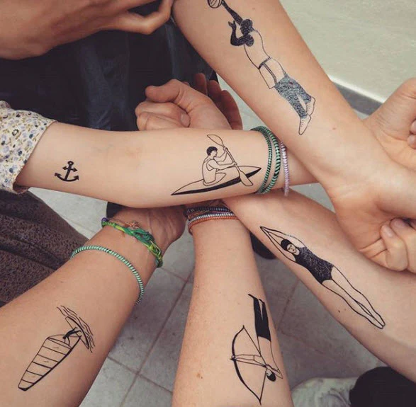 Archery Kayak Windsurfing - Lydia Leith (4 Tattoos) - Image 4
