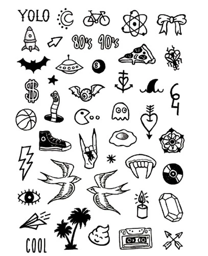 Basics 3 - Temporary Tattoos (44 Tattoos) - Image 2
