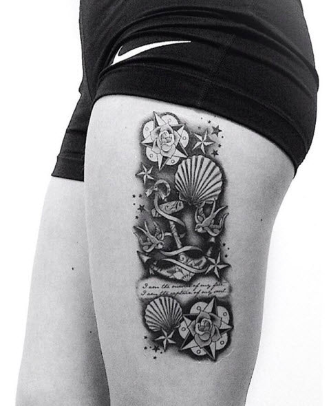 Black Anchor Sleeve Tattoo - Image 3
