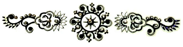 Black Body Crystal Band Jewelry Sticker