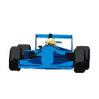 Blue Race Car Tattoo