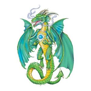 Burning Sapphire Dragon Tattoo