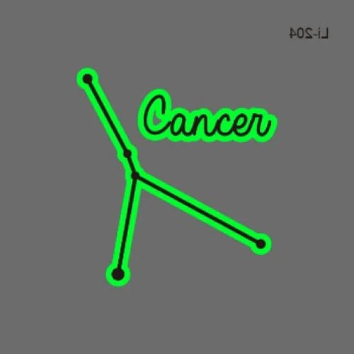 Cancer Constellation Glow Temporary Tattoo - Image 2
