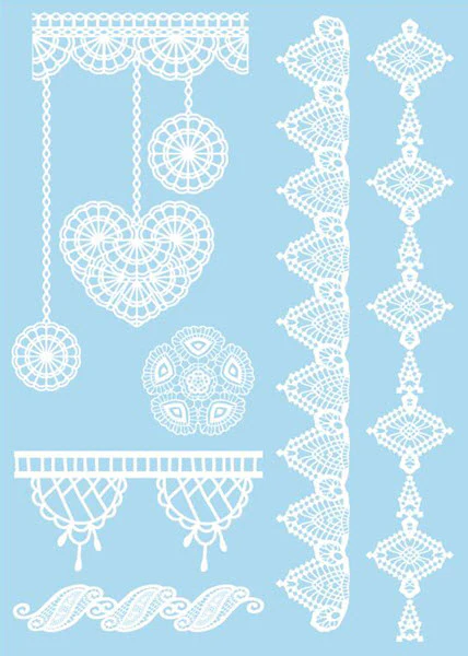 Classic White Lace Tattoos - Image 2