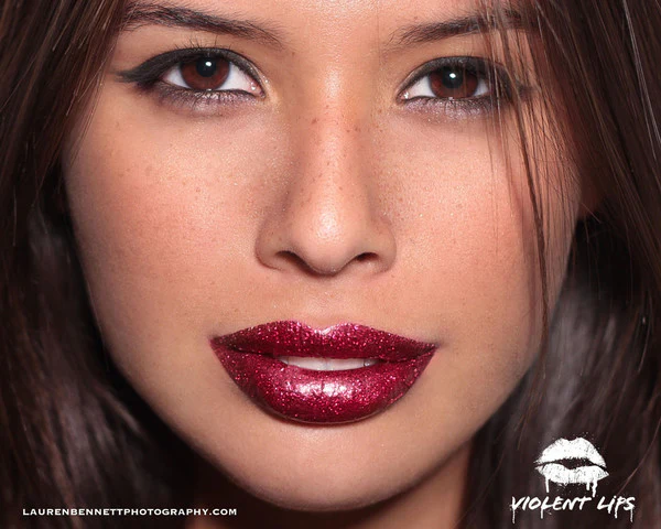 Crimson Glitteratti Violent Lips (3 Lip Tattoo Sets) - Image 2