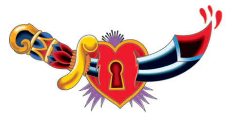 Dagger with Lock Tattoo
