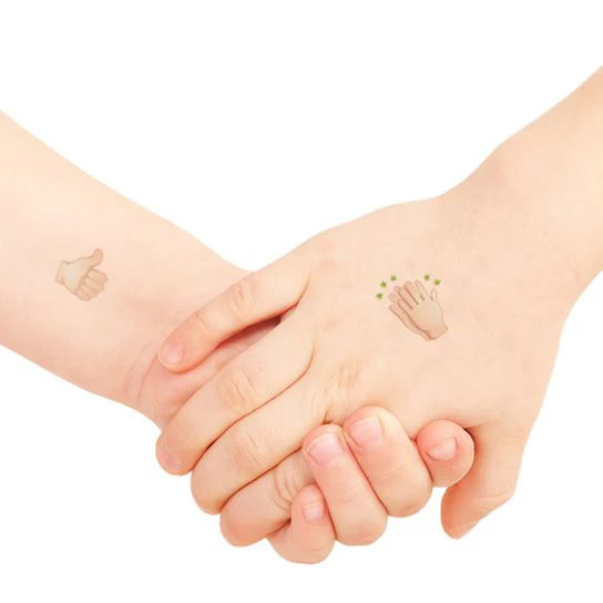 Emoji Hands Tattoo (4 Tattoos) - Image 2