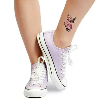 Flirty Butterfly With Flowers Tattoo - Image 2