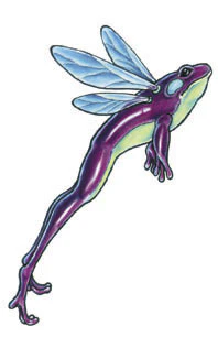 Flying Frog Glitter Tattoo