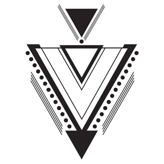 Geometric Triangle Tattoo