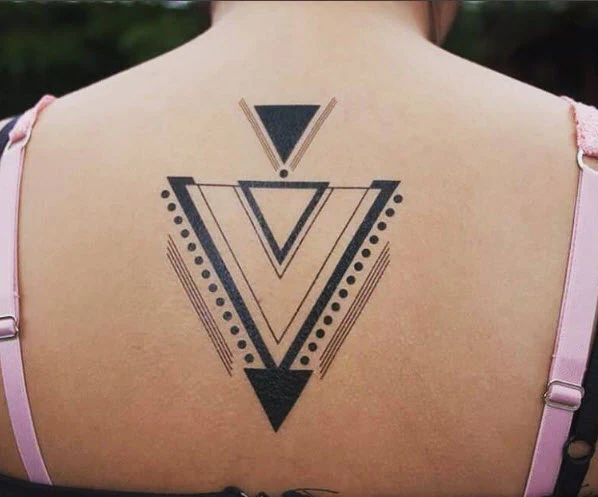 Geometric Triangle Tattoo - Image 3