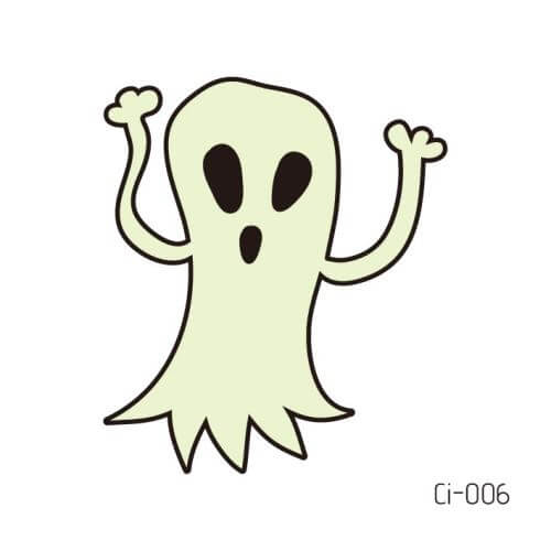 Glow in the Dark temporary Dancing Ghost tattoo from Halloween - Image 2