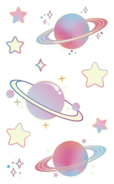 Glow Planets Temporary Tattoo