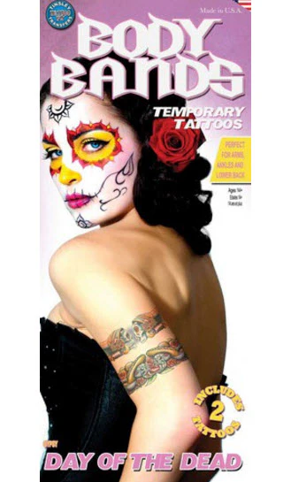 Gypsy Skulls - Day Of The Dead Body Bands (2 Tattoos) - Image 2