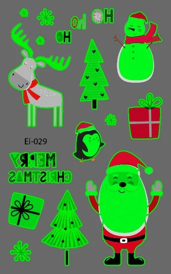 Ho Ho Father Christmas Glow Temporary Tattoo - Image 2