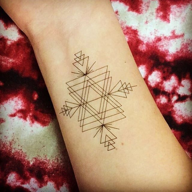 Intricate Triangle Geometric Tattoo - Image 3