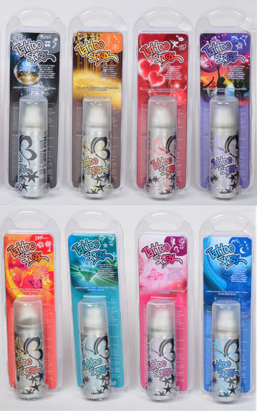 Midnight Silver Temporary Tattoo Spray 50 ml + 3 Stencils - Image 7