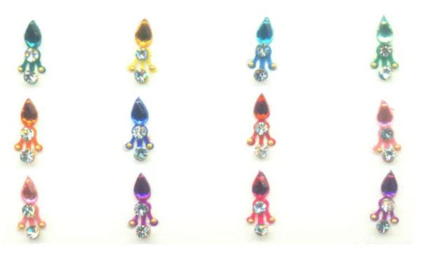 Multi Colored Bindi Set (12 Bindis)