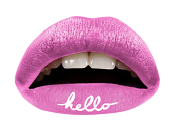 Pink "Hello" Violent Lips