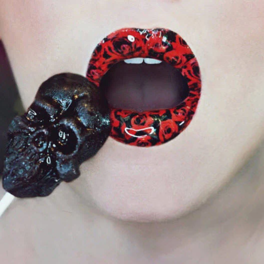 Pink & Red Roses Violent Lips (4 Lip Tattoo Sets) - Image 5