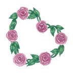 Pink Roses Heart Tattoo