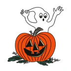 Pumpkin Ghost Tattoo