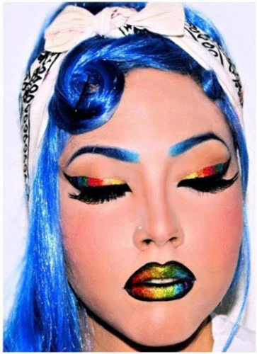 Rainbow Glitteratti Violent Lips (3 Lip Tattoo Sets) - Image 4