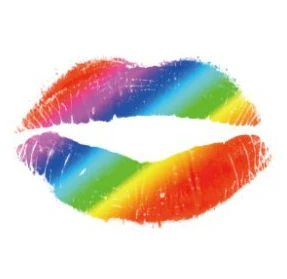 Rainbow Lips Temporary Tattoo - Image 3