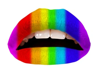 Rainbow Violent Lips (3 Lip Tattoo Sets) - Image 3
