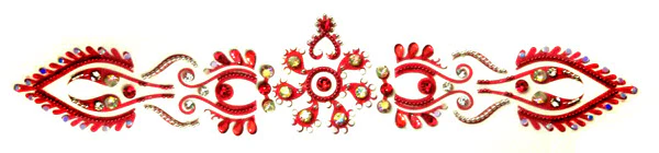 Red Body Crystal Band Jewelry Sticker