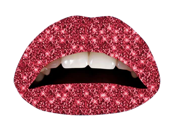 Red Glitteratti Violent Lips (3 Lip Tattoo Sets) - Image 3