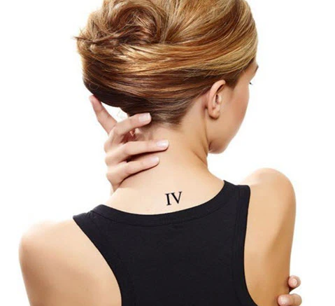 Roman Numeral 4 (Four) Tattoo (3 tattoos) - Image 3