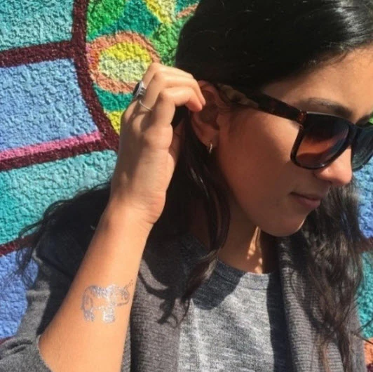 Silver Elephant Prismfoil Tattoo - Image 4