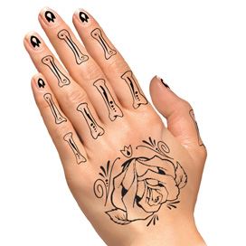Skeleton Hand Bones Tattoo - Image 2