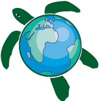 Small Go Green Turtle Tattoo