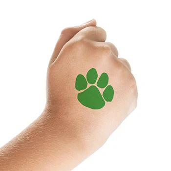 Small Green Paw Tattoo - Image 2