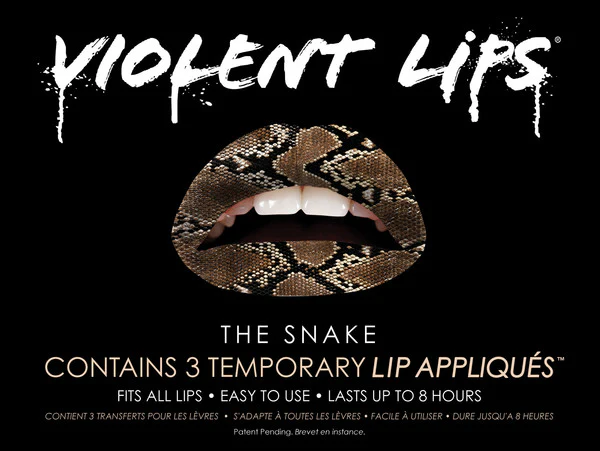 Snake Violent Lips (3 Lip Tattoo Sets)