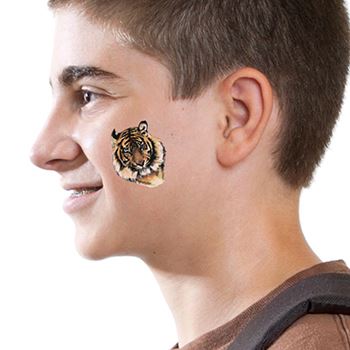 Striped Tiger Head Tattoo - Image 2