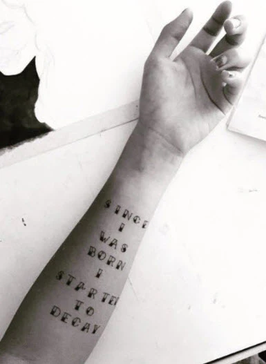 Traditional Aged-Black Letters Tattoos - Image 5