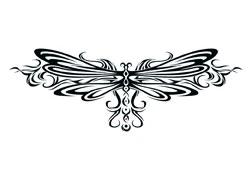 Tribal Dragonfly Tattoo