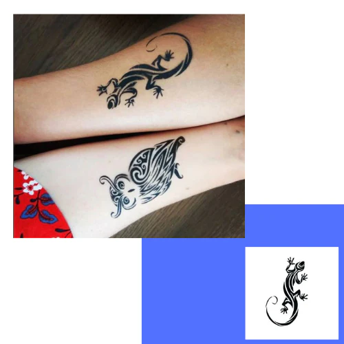 Tribal Gecko Tattoo