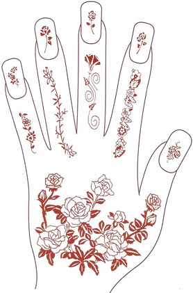 Tumeric Left Hand Henna Tattoo