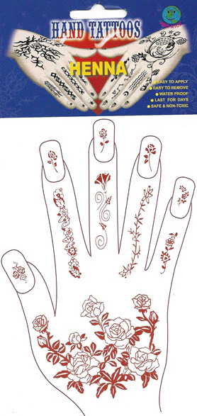 Tumeric Left Hand Henna Tattoo - Image 2