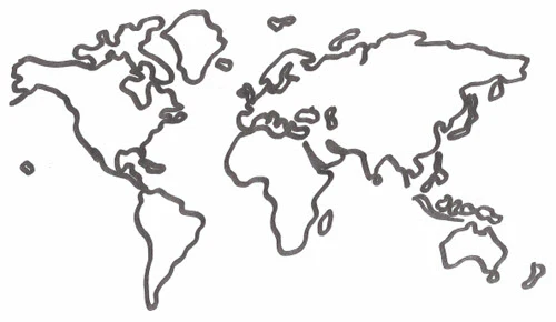 World Map Tattoo