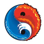 Yin Yang Fire & Water Tattoo