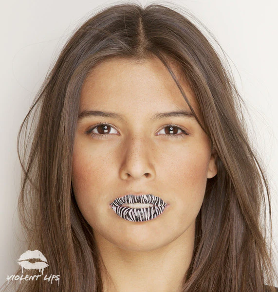 Zebra Violent Lips (3 Lip Tattoo Sets) - Image 2