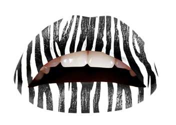 Zebra Violent Lips (3 Lip Tattoo Sets) - Image 3